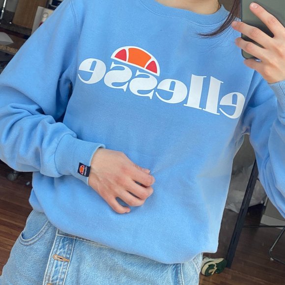 ELLESSE LOGO SWEATSHIRT SKY BLUE - Picture 1 of 6